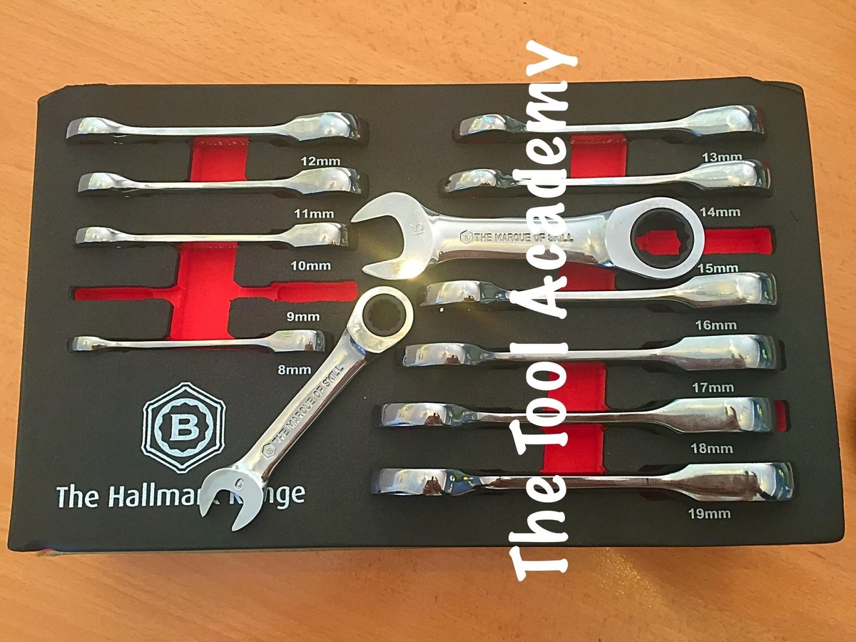 Britool Hallmark Ratchet Short Combination Spanner Wrench Stubby