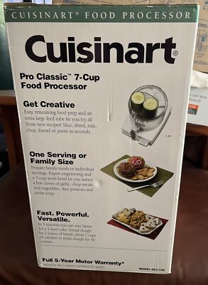 CUISINART DLC-10S 7-CUP FOOD PROCESSOR-WHITE 86279102560| eBay