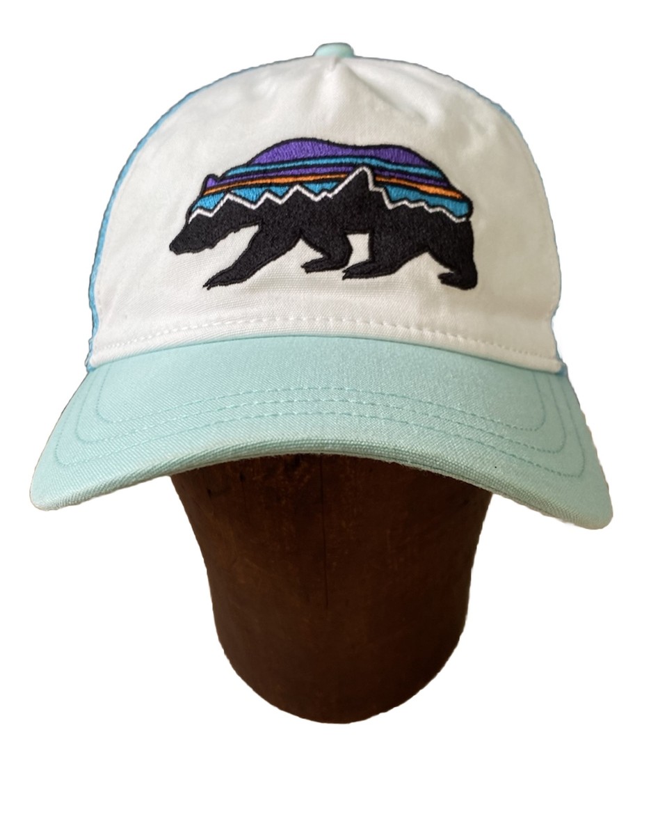Patagonia Hat Womens Fitz Roy Bear Trucker Cap Mesh Snapback Teal