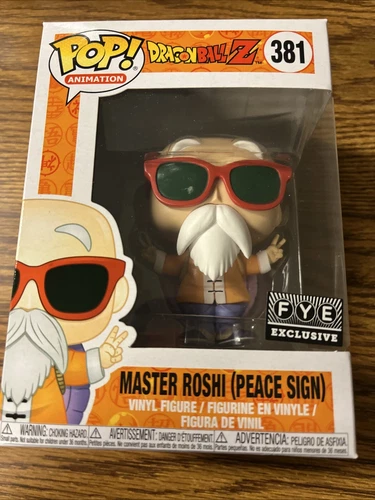 Funko Pop! Vinilo: Dragon Ball - Master Roshi (Peace Sign) - FYE (Exclusivo) #381 Ø