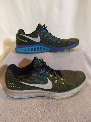 Nike Air Zoom Structure 19 'Black/Platinum/Volt' (806580-010) Size: 12  #MT31+3