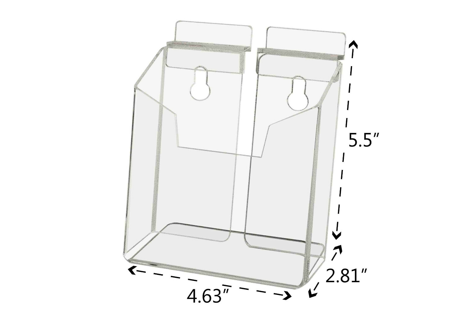 Post Card Holder Literature Display Rack Slatwall Vertical Clear Acrylic Qty 12-image
