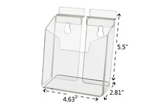 Post Card Holder Literature Display Rack Slatwall Vertical Clear Acrylic Qty 12