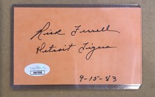 RICK FERRELL Detroit Tigers SIGNED 3x5 INDEX CARD HOF JSA CERTIFIED AUTOGRAPH