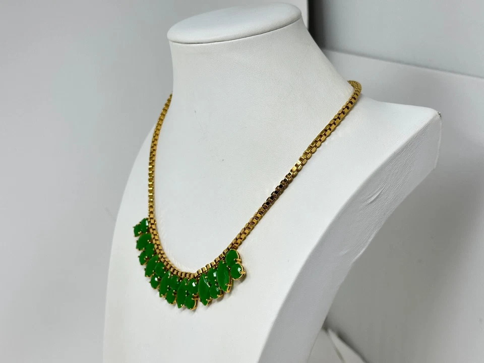 Collar Piedras Redondas KATE SPADE Nueva York Tono Dorado Vidrio Verde Marquesa Foto 4 de 4