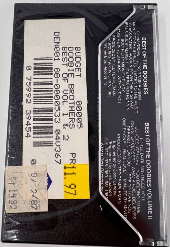 The Doobie Brothers - Best Of The Doobies 1 & 2 (Audio Cassette) NEW SEALED - Image 2 of 3