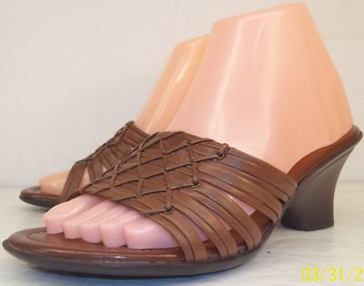 Coldwater Creek Wos Sandals JESSIE-CC US 7M Brown Leather Slip-On Mules 5569