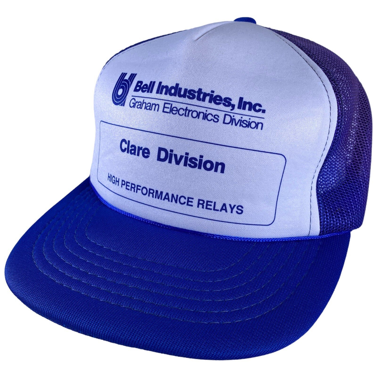 Bell Industries Electronics Division Hat Blue Vin… - image 1