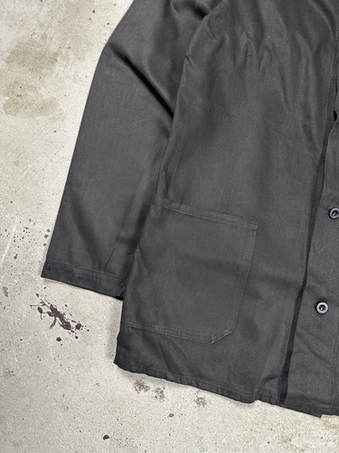 Vintage Black French Chore Coat Jacket Workwear rare - Picture 3 of 10