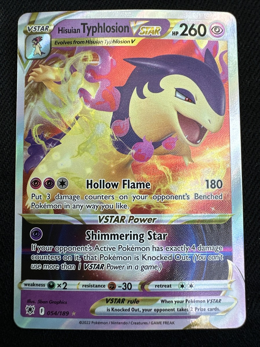 Hisuian Typhlosion VSTAR 054/189 Astral Radiance Rare Holo Pokemon
