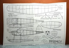 MACHI MB-308 BALSA FREE FLIGHT MODEL AIRPLANE PLANS 13" WINGSPAN