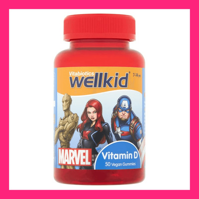 Vitamin D für Kinder, Kaugummis vegan, Wellkid Marvel