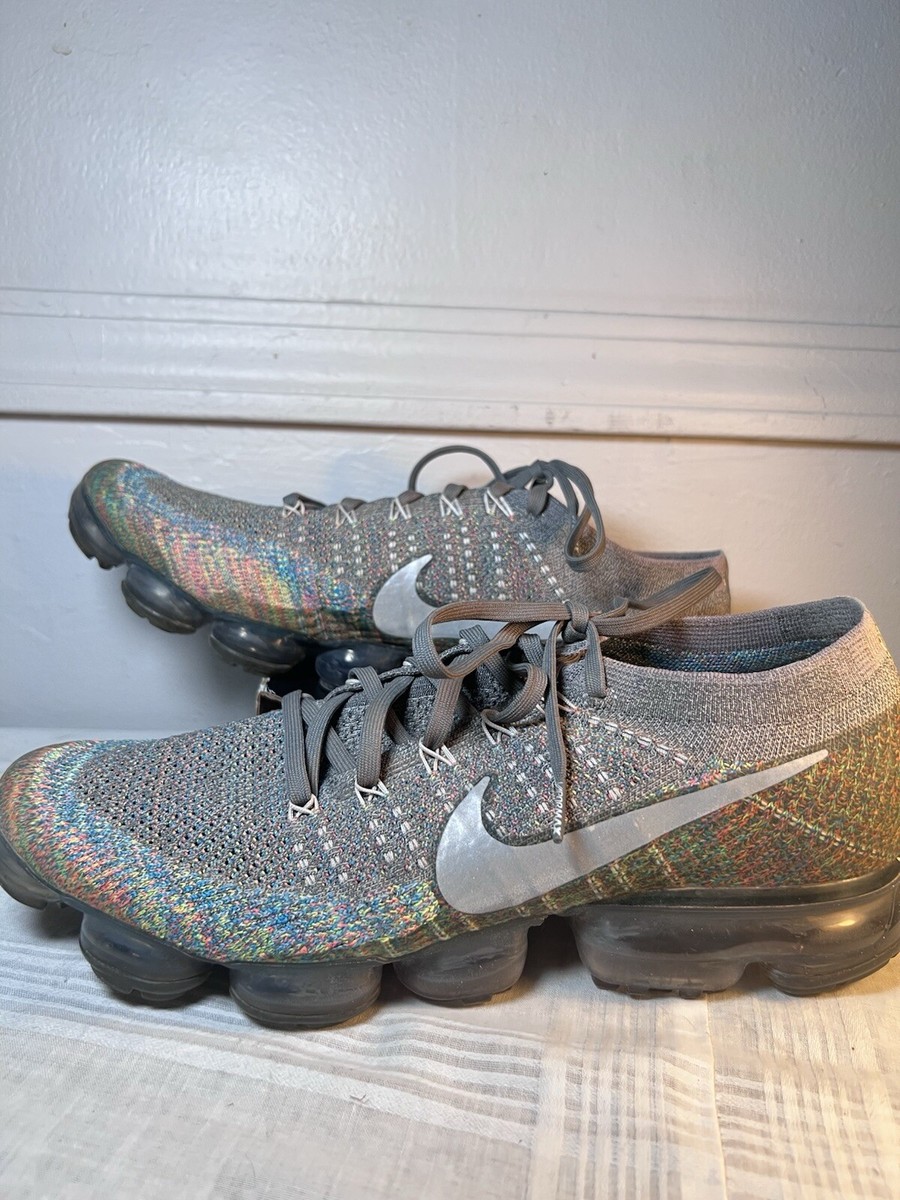 Nike Air VaporMax 2017 gray multi color 849558-019 Size 11 EUC Rare Htf