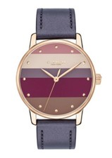 COACH GRAND 14503581 MULTI COLOR ROSE GOLD DIAL PURPLE STRAP WOMENS WATCH