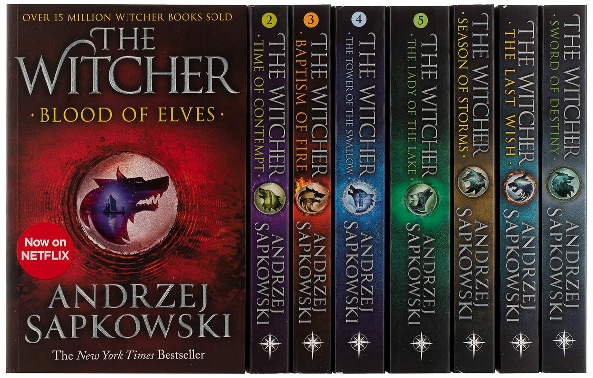 NEW The Witcher Complete Collection 8 Books Series Library Set