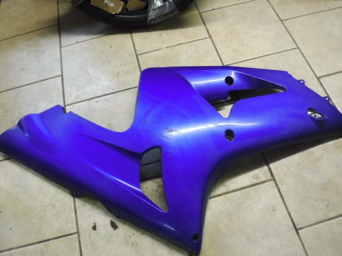 03 04 ZX6 ZX6R 636 RIGHT MID SIDE FAIRING COWL PLASTIC OEM