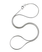 1mm Snake Chain Necklace - 925 Sterling Silver - 16", 18", 20", 24", 30" Italian