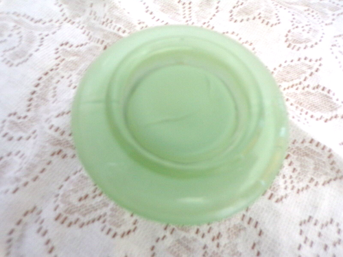 Jadeite Planter & Saucer Depression Glass Miniature Planter 2.5" VTG 1930's FS - Picture 7 of 7