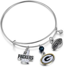 Green Bay Packers Charms Bracelet NEW NFL 1x1 Centimeter Free shipping