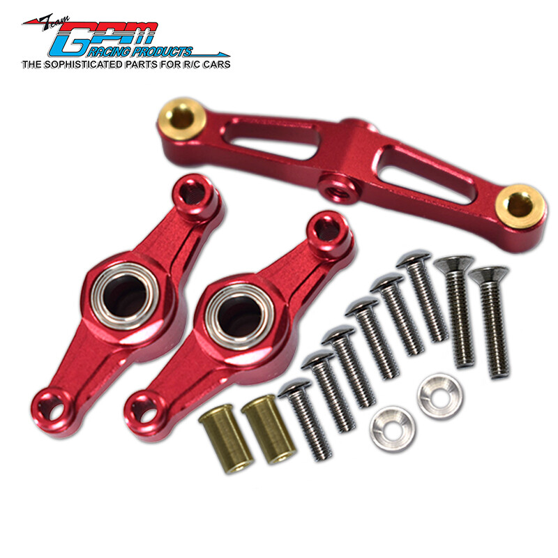 タミヤTT02m(_ _)m NEW GPM Alum Steering Assembly Blue Tamiya TT-02 FREE US