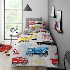 Image of Single Duvet Cover With Pillowcase Boys Girls Children Kids Polycotton Bedding