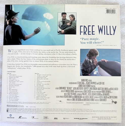 FREE WILLY – Widescreen Format - Laserdisc - Picture 3 of 3
