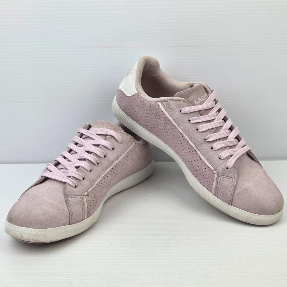 Lacoste Womens Graduate 119 4 Suede Casual Lifestyle Shoes Sneakers Pink US 10 - Image 4 of 4