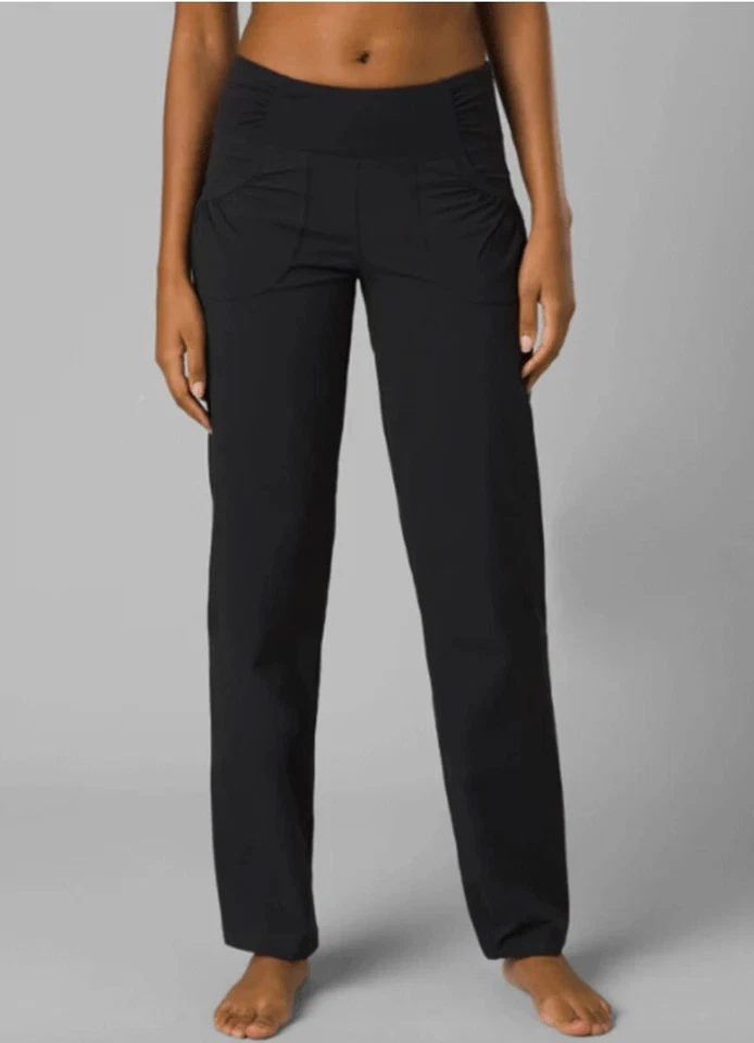 Pantalones para mujer PrAna Summit negros bolsillos talla XL 31" entrepierna senderismo caminar Foto 2 de 4