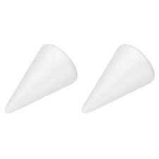 Foam Cones for DIY Arts and Crafts 2.95 x 1.77 inch Polystyrene Cones 2 Pack