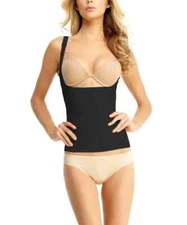 Memoi Women's Sz S SlimMe Timekeeper Braless Cami Camisole Shaper MSM-133 Black