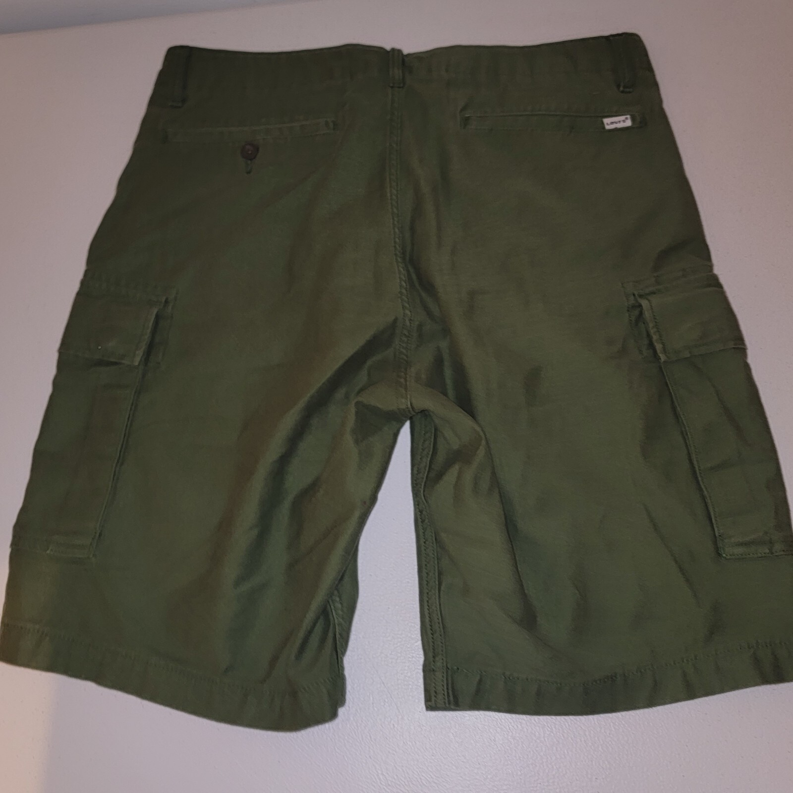 Levis Mens Green Cargo Shorts 34 Gem