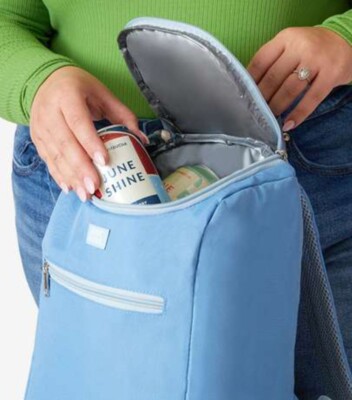 JUNE SHINE insulated backpack cooler in MARINE BLUE, new, retail $60