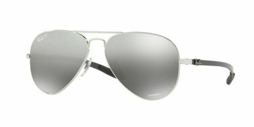 RAY BAN Sunglasses Silver Green Mirror Polarized RB8322CH 003/6O 