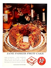 A&P fruit cake ad vintage 1962 original Jane Parker fruit cake advertisement