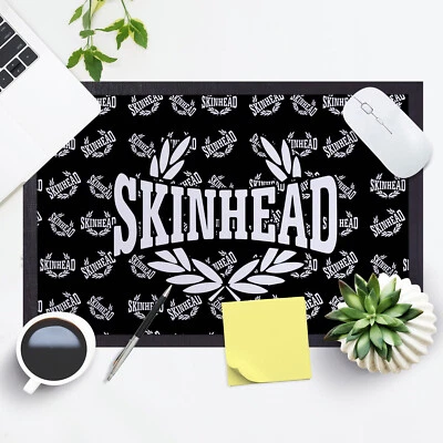 Diseño De Hoja De Laurel Skinhead En Blanco Y Negro - Felpudo - 60cm x 40cm - Imagen 1 de 4