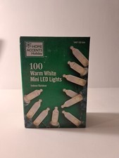 100 LED Home Accents Holiday Warm White Mini Lights INDOOR/OUTDOOR