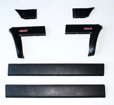 Kit Serie 6 Pz Modanature Porta Nere Per Fiat Panda 4x4 86 1986 + 2