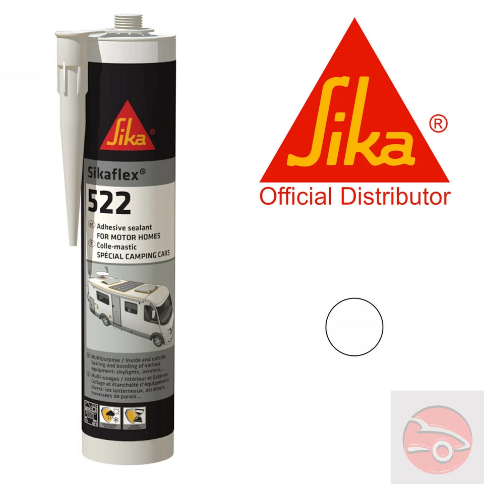 Sikaflex 522 - White - Adhesive Sealant - Caravan - Sika 512 - EXPIRY: 01/27 - Image 1 of 1