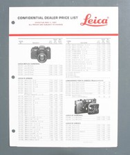 LEICA DEALER PRICE LIST MAY 1, 1991/137358