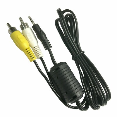 2.5mm Aux Stereo Male Plug to 2-RCA Yellow White Male Audio Video Cable Cord