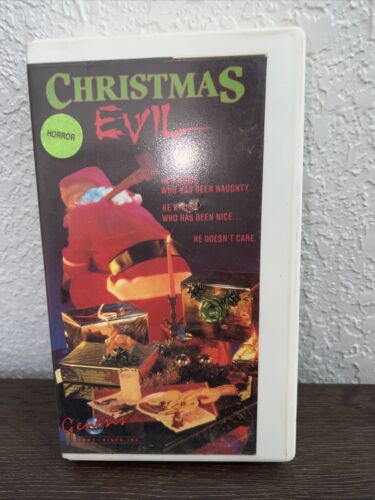 RARE Christmas Evil (VHS) Vintage Clamshell Horror Film 1986 Genesis Jackson (9) - Picture 1 of 5