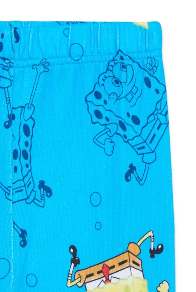 Bob Esponja Pantalones Cuadrados Niños Manga Larga Top y Pantalones Conjunto de Pijama, 2 Piezas, Talla 6 Foto 4 de 4