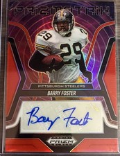 2025 Panini Prizm Black - Prizmatrix Signatures Barry Foster #PS-BFR Red /99