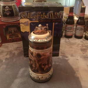 Anheuser  Busch “Call Of The Wild” GRIZZLY Stein With Box Gerz Hand Numbered
