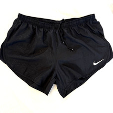 NEW Nike Dry Tempo Brief Lined Running Shorts 831281 Black Womens Sz L