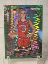 Panini 2025 Prizm WNBA Lucy Olsen Rookie Green PULSAR Prizm #145 Mystics 16/25