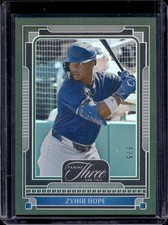 2025 Panini Three and Two - Zyhir Hope #117- Holo Emerald /5 (RC)