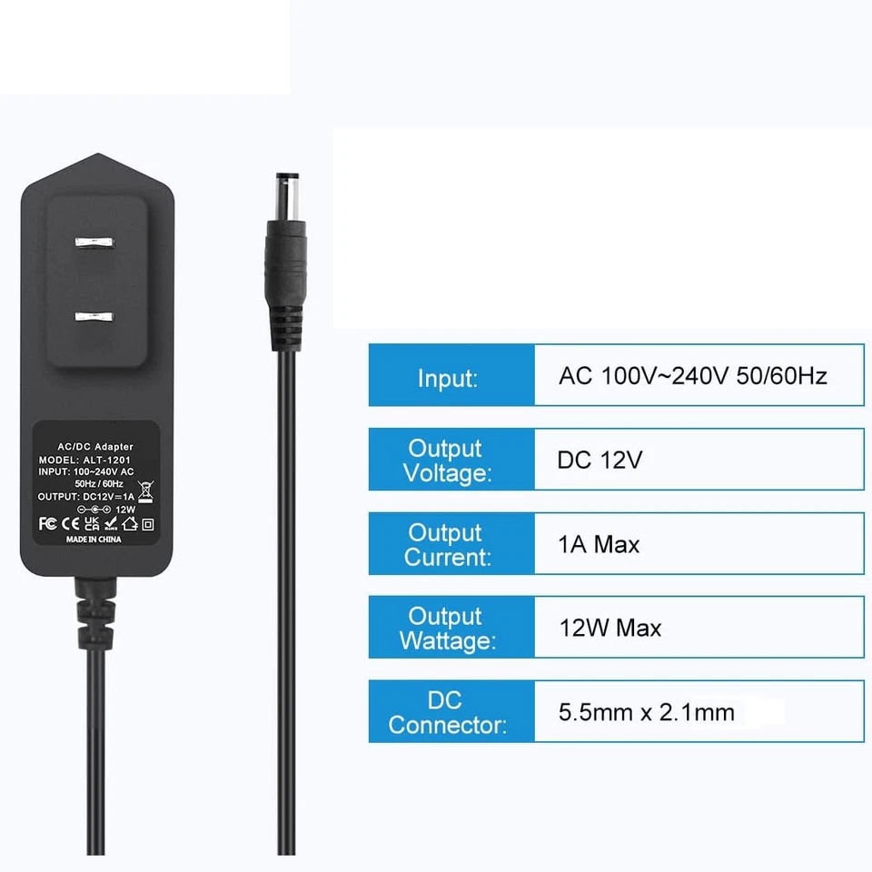 DC 12V 1A 1 Amp Power Supply Switch Adapter Transformer Charger For CCTV Camera - Image 2 of 4