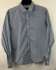 Banana Republic Blue Check Long Sleeve Button Up Shirt Men's Size Medium