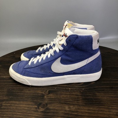ひー9282cmブルーAM Nike Blazer Mid 77 Shoes Mens Size 8.5 Blue Suede High Top